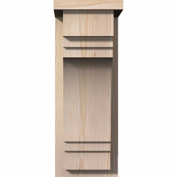 Pescadero Smooth Corbel W/Backplate, Douglas Fir, 7 1/2W X 12D X 20H